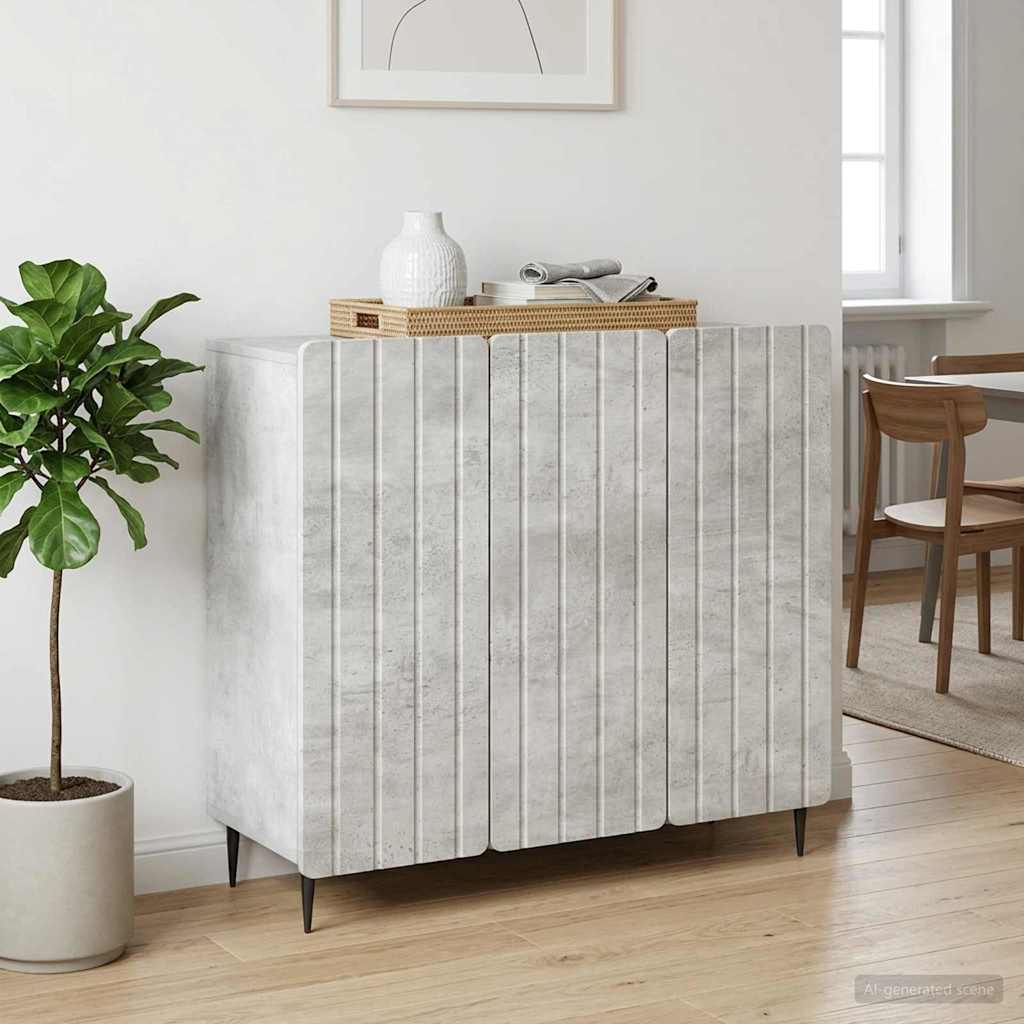 Sideboard Concrete Grey 89 x 34.5 x 82 cm Engineered Wood