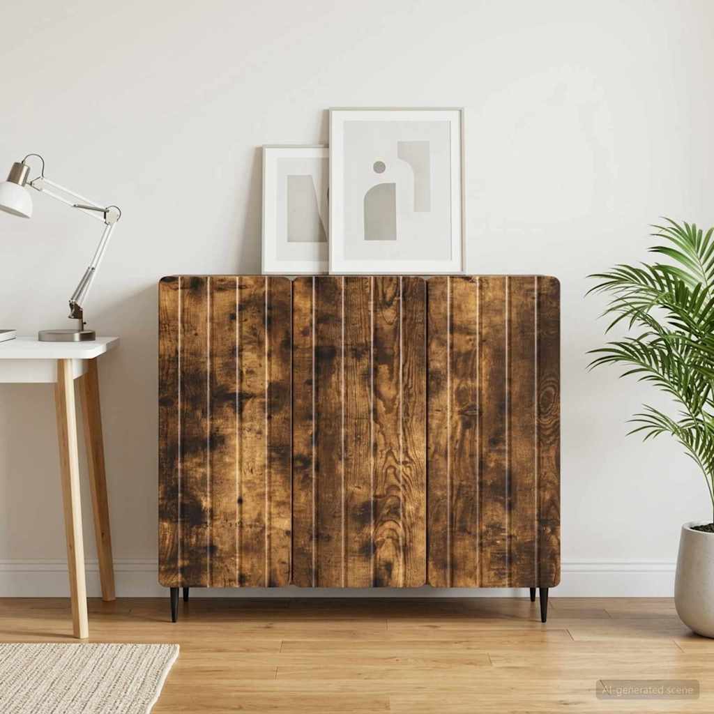 Sideboard Smoked Oak 89 x 34.5 x 82 cm Engineered Wood