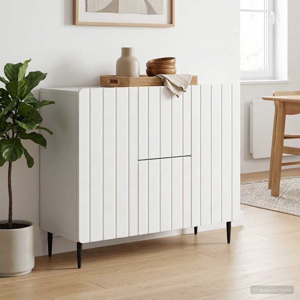 Sideboard White 89 x 34.5 x 62 cm Engineered Wood