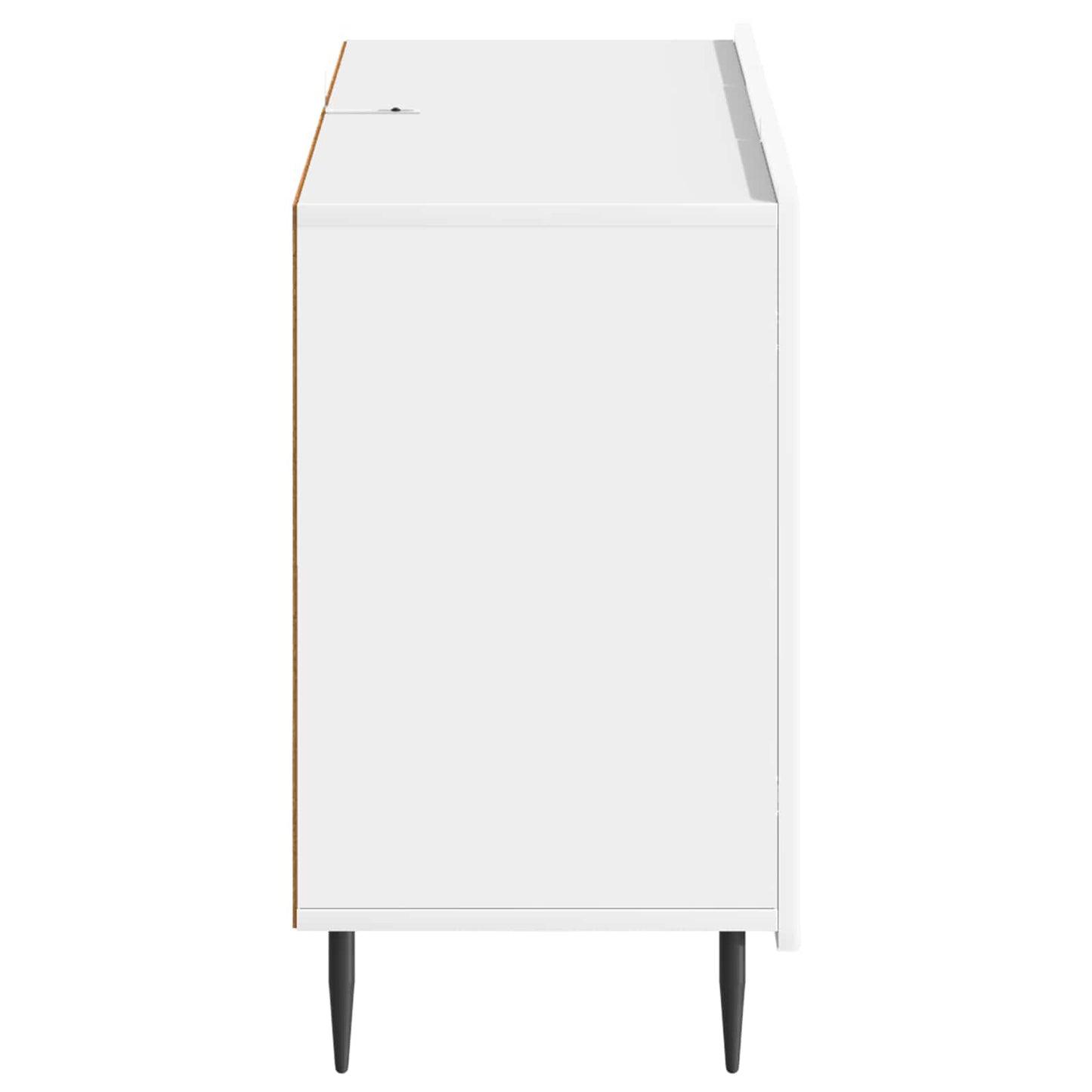 Sideboard High Gloss White 89 x 34.5 x 62 cm Engineered Wood
