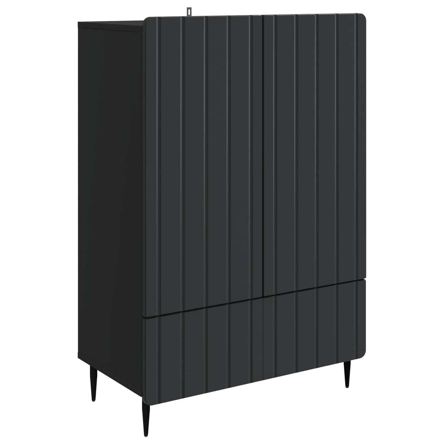 Sideboard with Drawer Black 66 x 34.5 x 97 cm Engineered Wood
