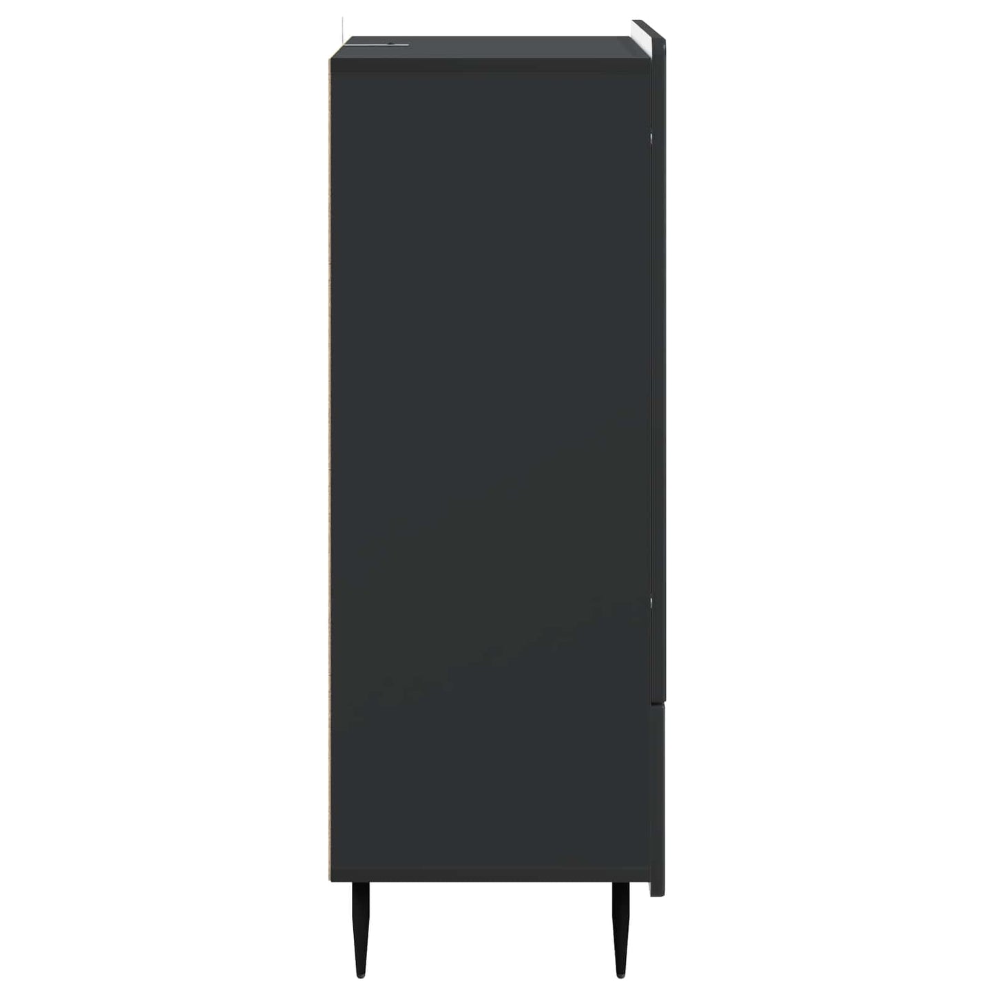 Sideboard with Drawer Black 66 x 34.5 x 97 cm Engineered Wood