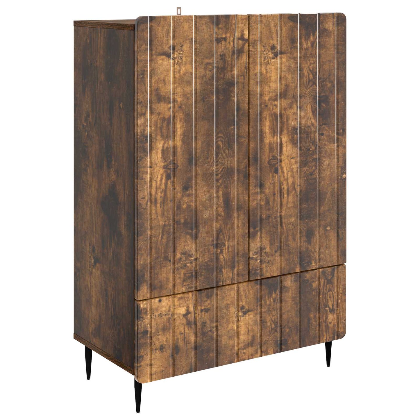 Sideboard Smoked Oak 66 x 34.5 x 97 cm Engineered Wood