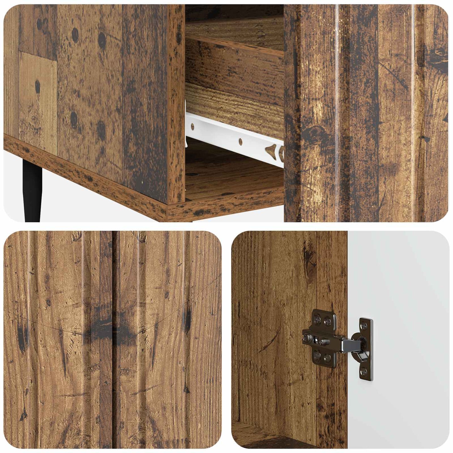 Sideboard Old Wood 66 x 34.5 x 97 cm Engineered Wood