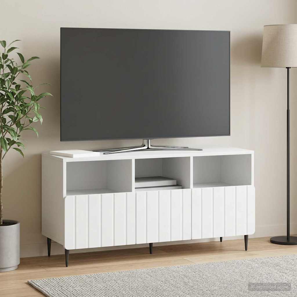 TV Cabinet with Drawer White 102 x 34.5 x 50 cm Engineered Wood
