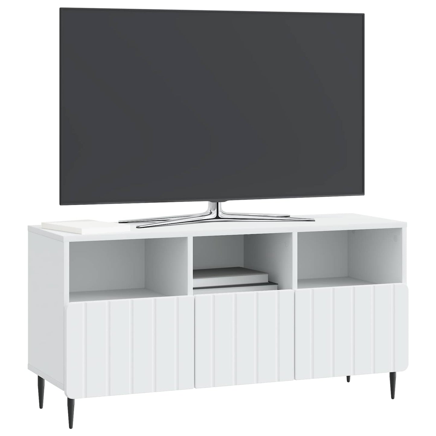 TV Cabinet with Drawer White 102 x 34.5 x 50 cm Engineered Wood