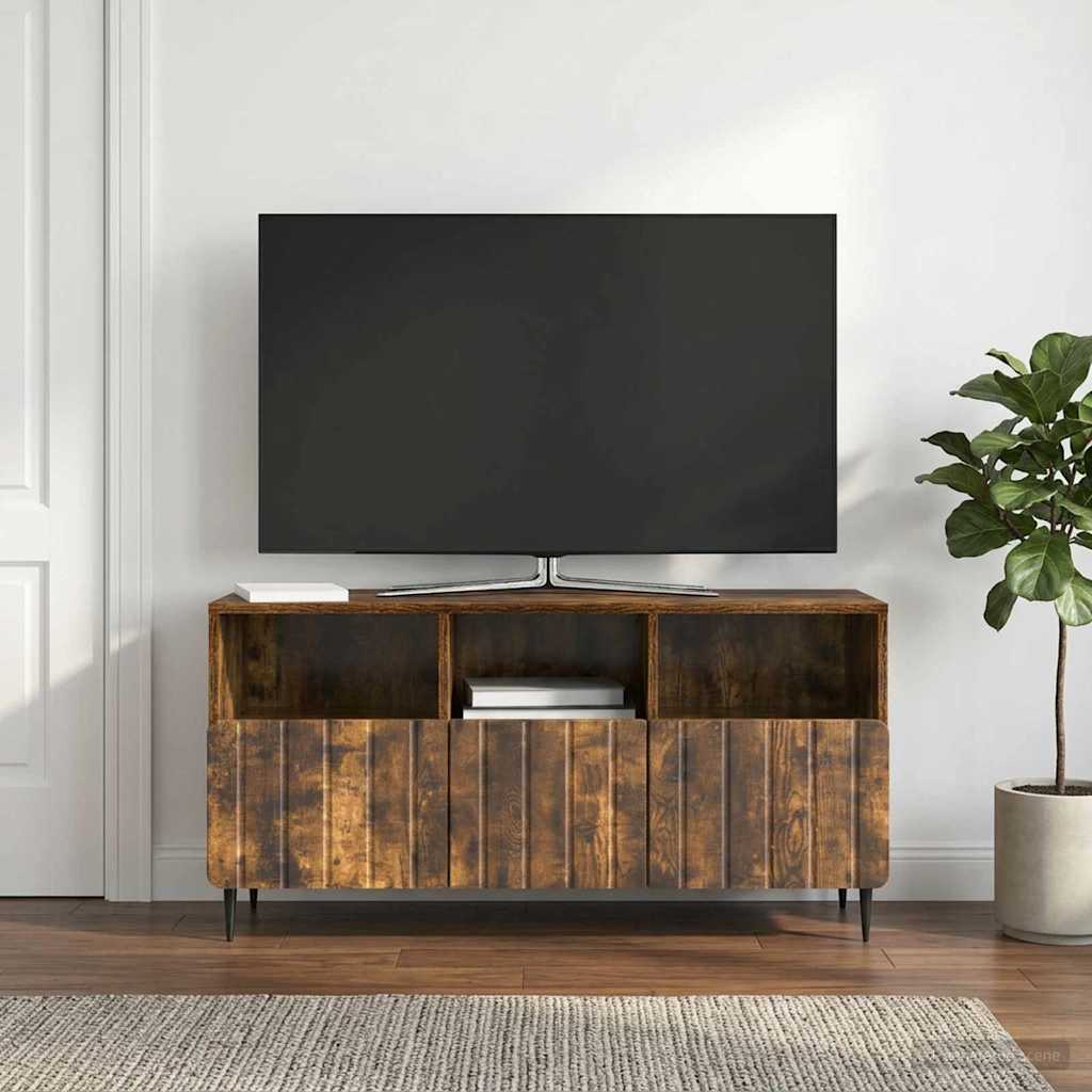 TV Cabinet Smoked Oak 102 x 34.5 x 50 cm Engineered Wood