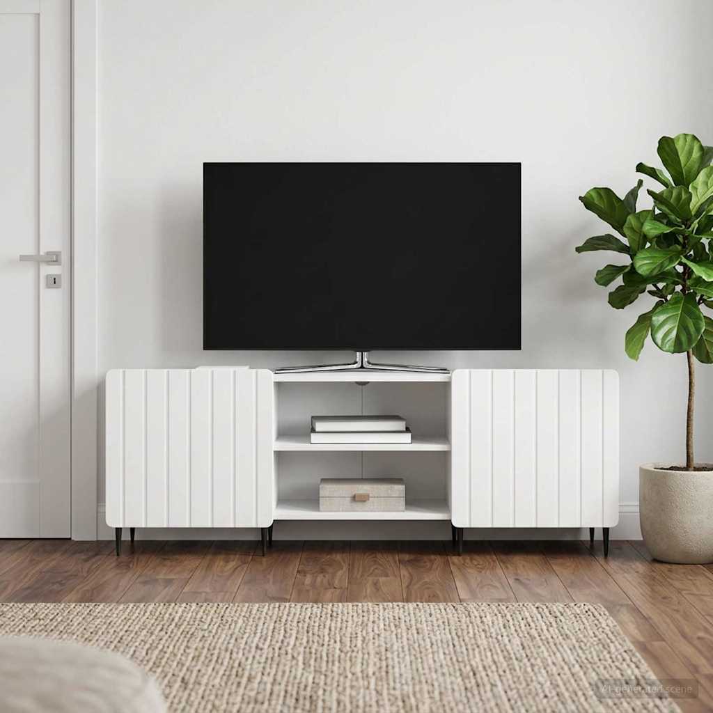 TV Cabinet High Gloss White 150 x 31 x 52 cm Engineered Wood