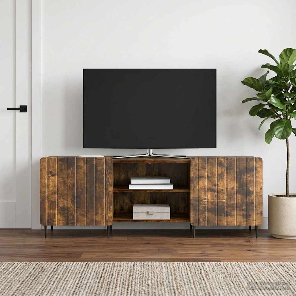 TV Cabinet Smoked Oak 150 x 31 x 52 cm Engineered Wood