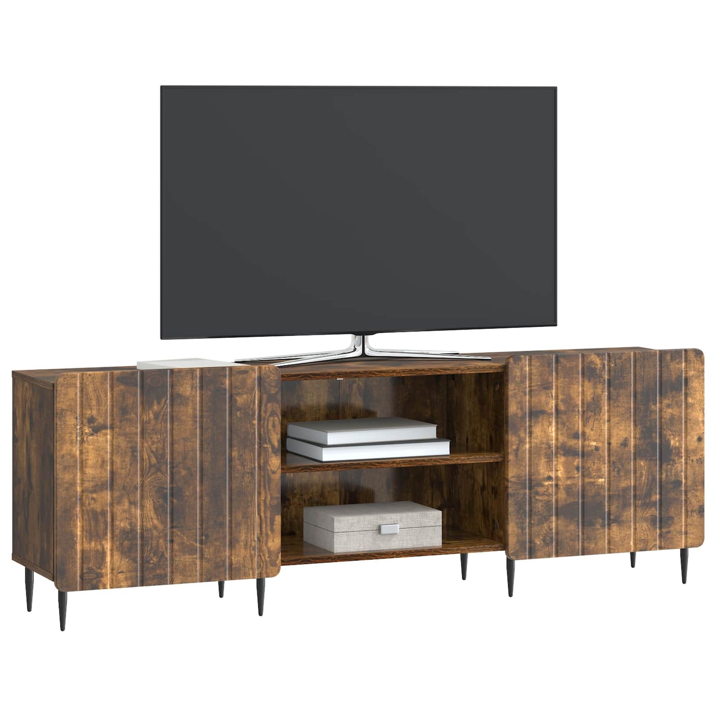 TV Cabinet Smoked Oak 150 x 31 x 52 cm Engineered Wood