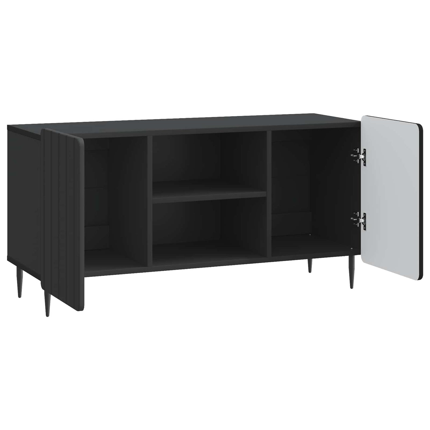 TV Cabinet Black 102 x 34.5 x 52 cm Engineered Wood