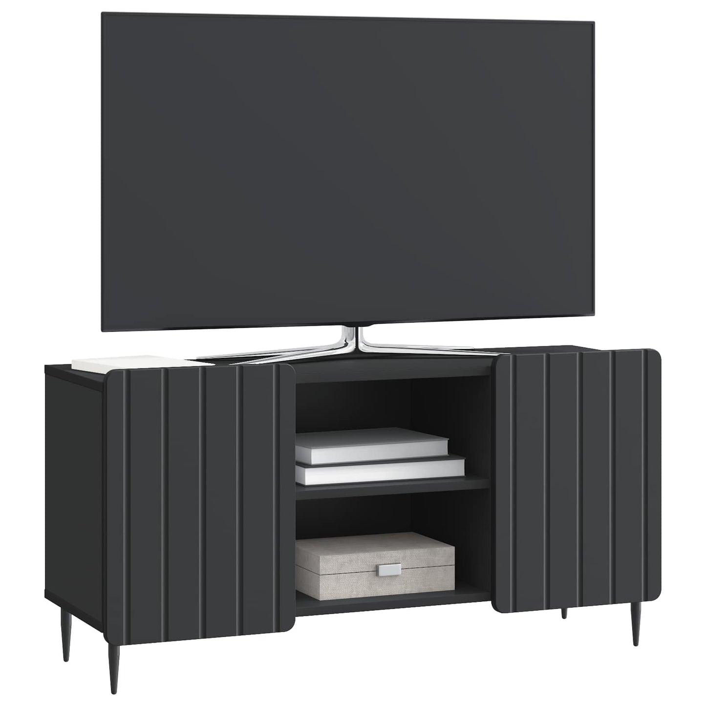 TV Cabinet Black 102 x 34.5 x 52 cm Engineered Wood