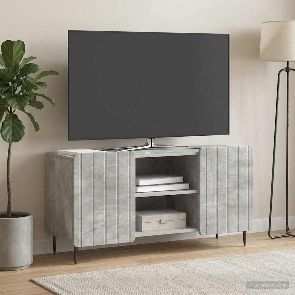 TV Cabinet Concrete Grey 102 x 34.5 x 52 cm Engineered Wood