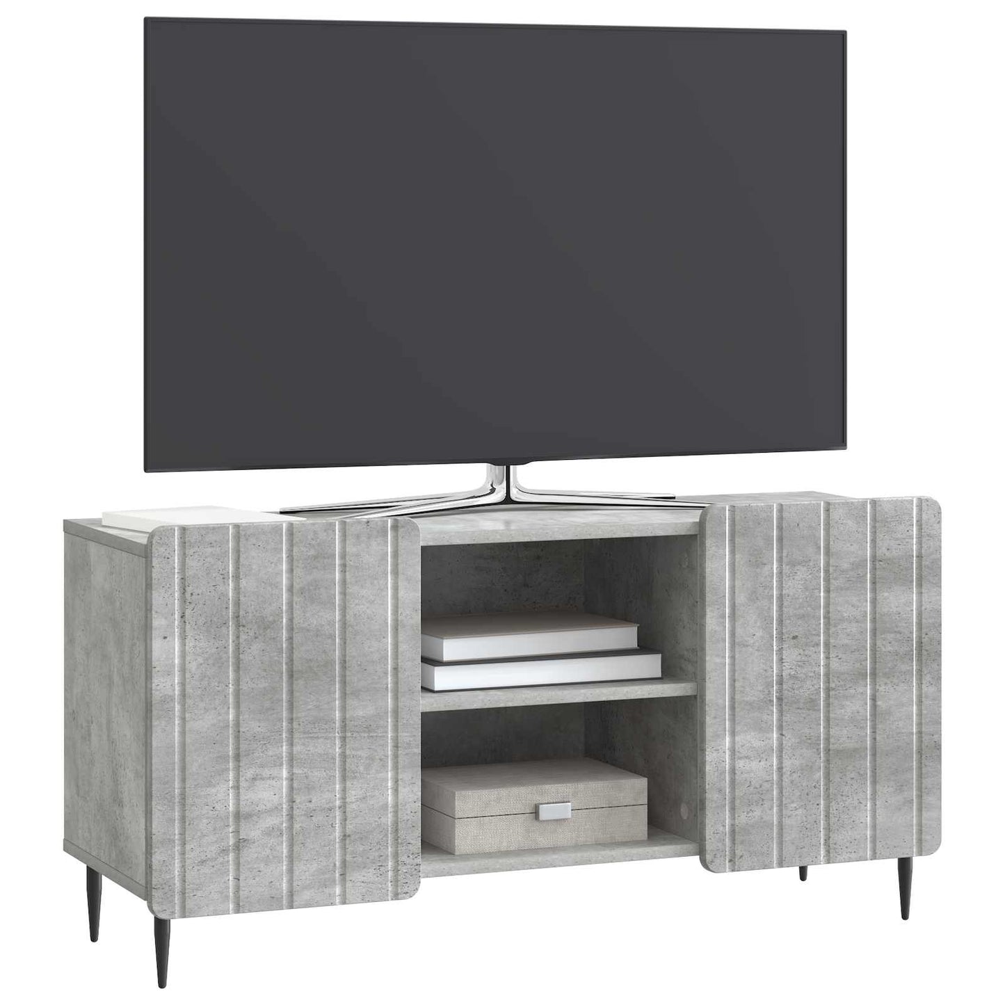 TV Cabinet Concrete Grey 102 x 34.5 x 52 cm Engineered Wood