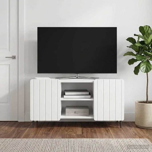 TV Cabinet 102 x 34.5 x 52 cm High Gloss White Engineered Wood