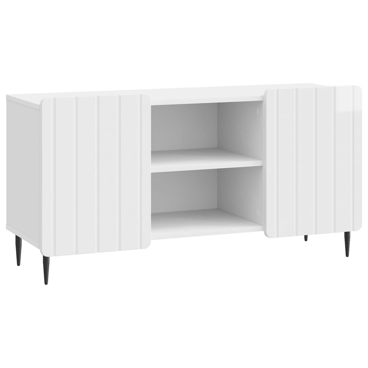 TV Cabinet High Gloss White 102 x 34.5 x 52 cm Engineered Wood