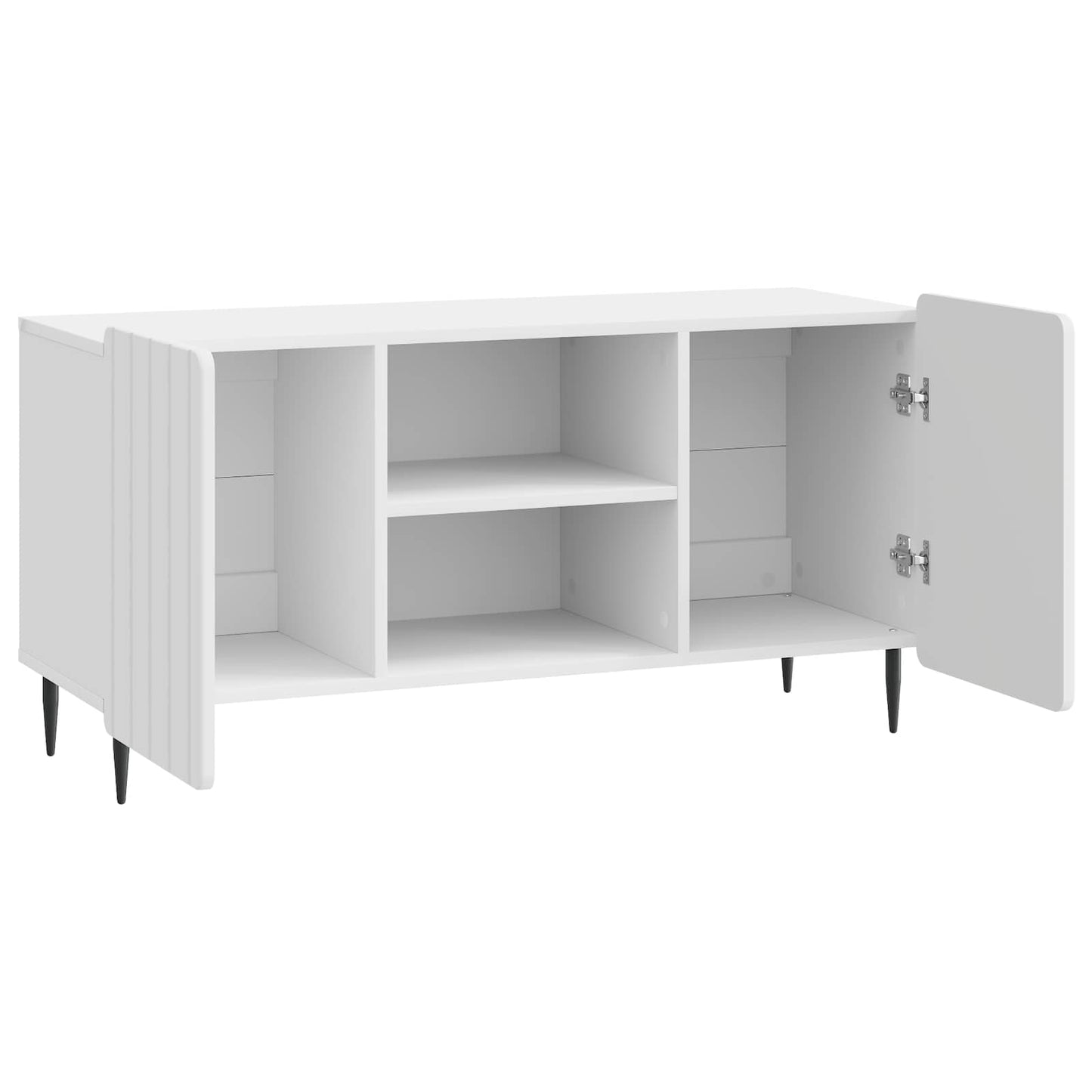 TV Cabinet High Gloss White 102 x 34.5 x 52 cm Engineered Wood