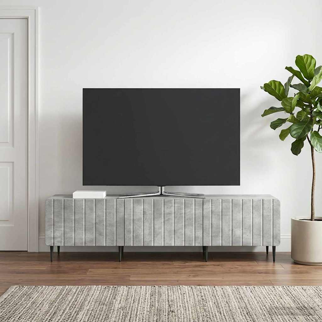 TV Cabinet Concrete Grey 147 x 34.5 x 32 cm Engineered Wood