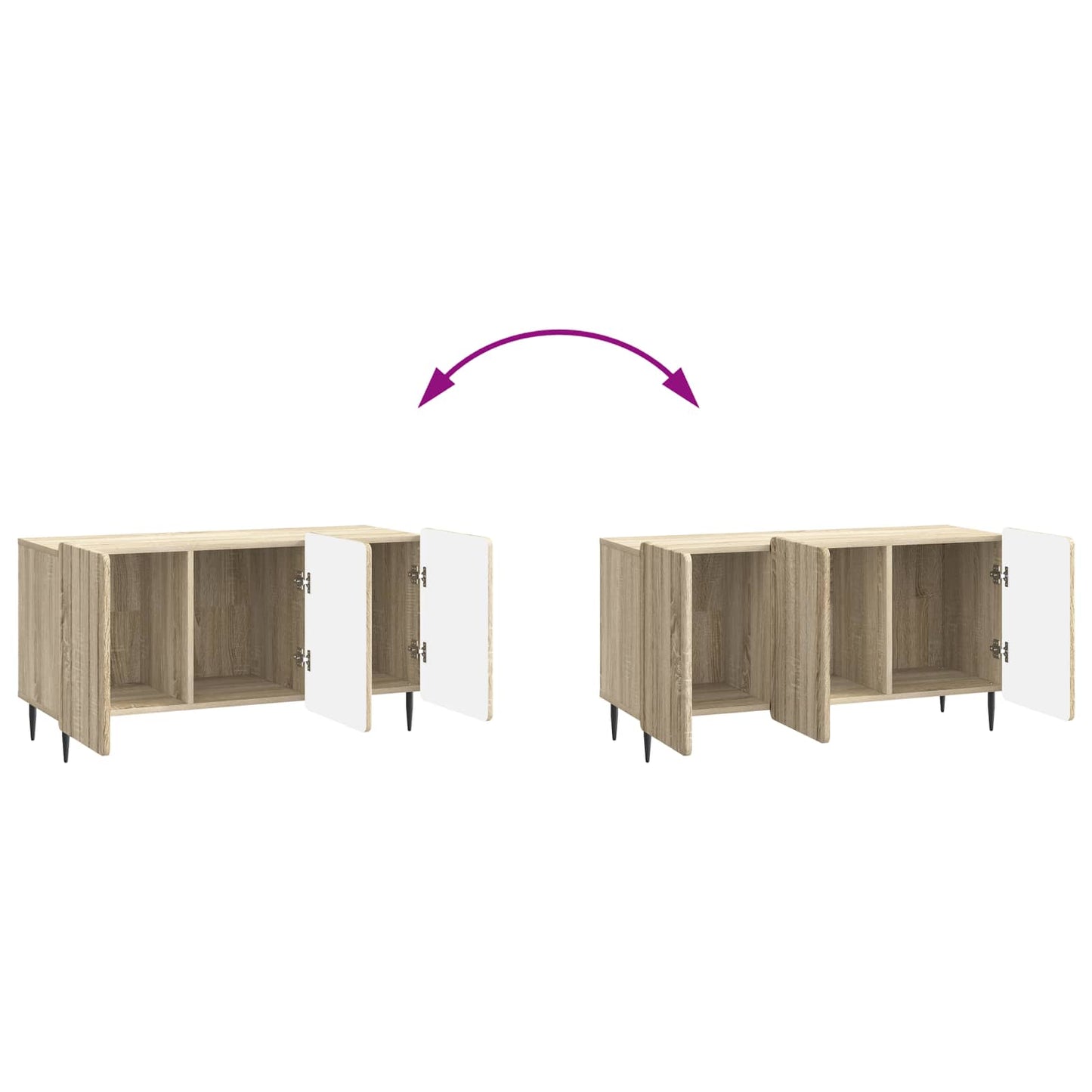 TV Cabinet Sonoma Oak 99 x 34.5 x 52 cm Engineered Wood