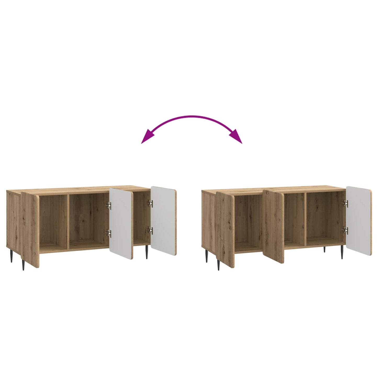 TV Cabinet Artisan Oak 99 x 34.5 x 52 cm Engineered Wood