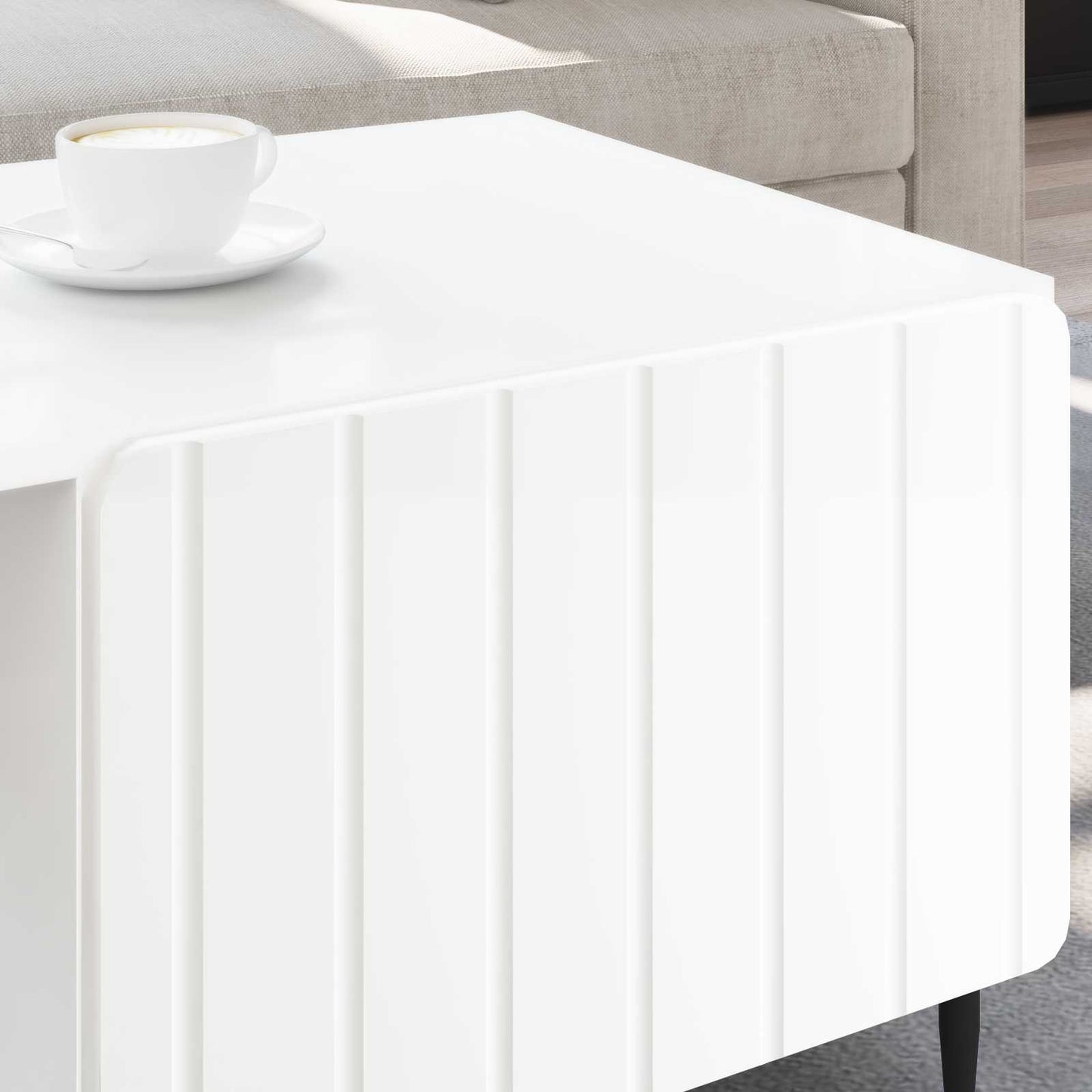 Coffee Table White 90 x 50 x 40 cm Engineered Wood