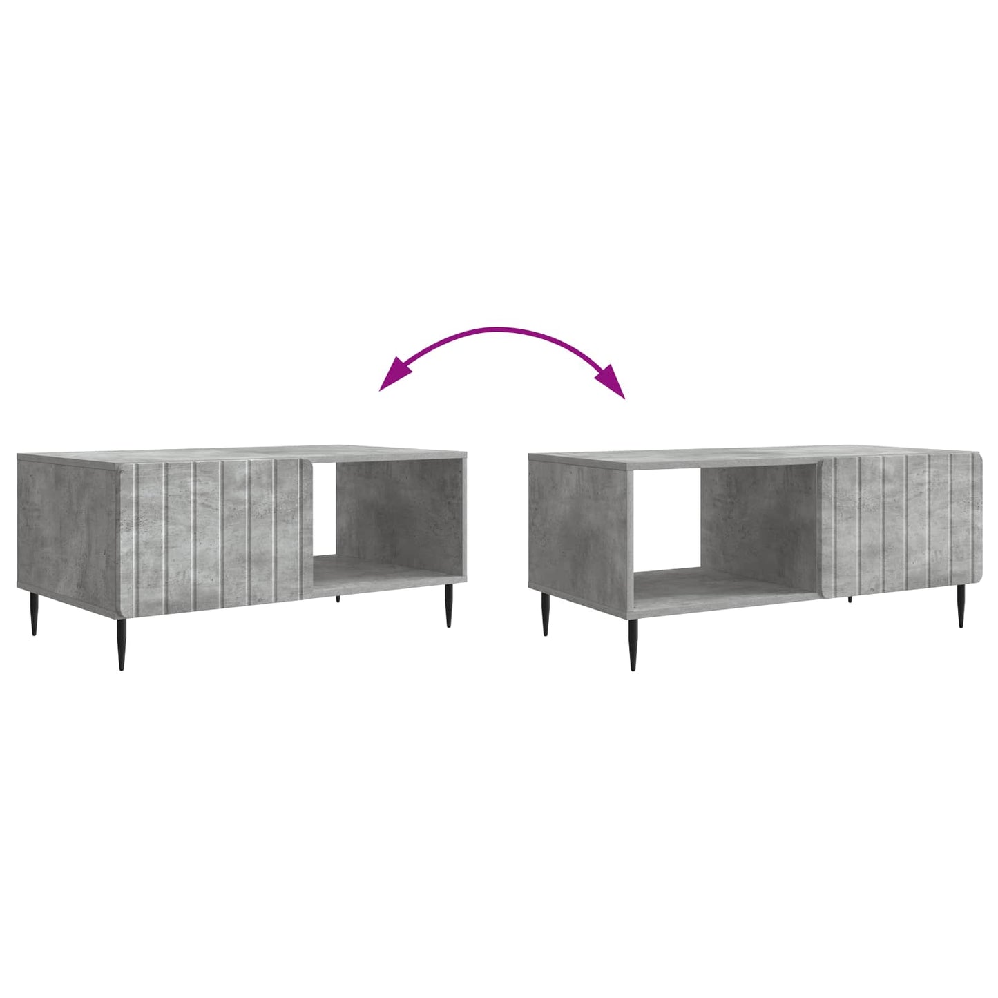 Coffee Table Concrete Grey 90 x 50 x 40 cm Engineered Wood