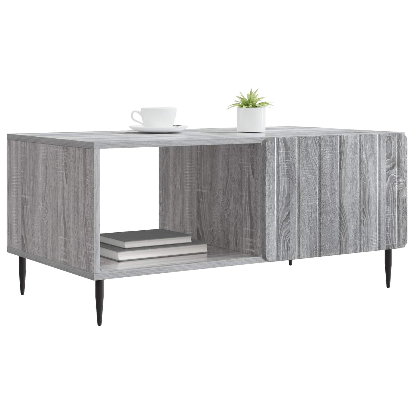 Coffee Table Grey Sonoma 90 x 50 x 40 cm Engineered Wood