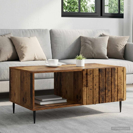 Coffee Table Old Wood 90 x 50 x 40 cm Engineered Wood