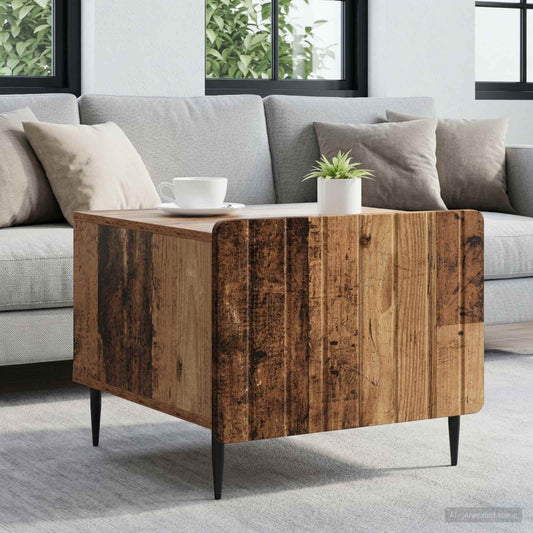 Coffee Table Old Wood 49 x 50 x 42 cm Engineered Wood