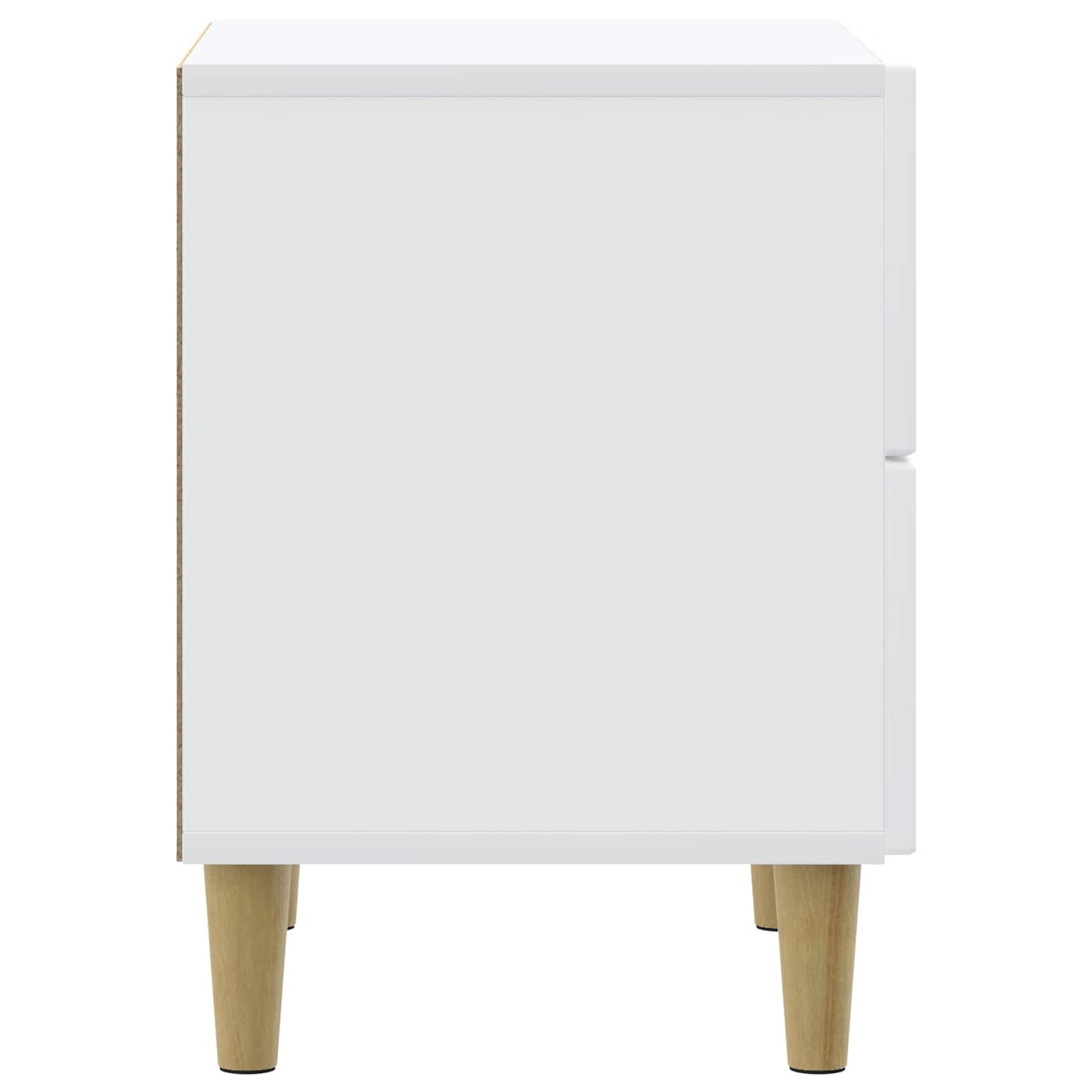 Bedside Cabinet White 43 x 34.5 x 48 cm Engineered Wood