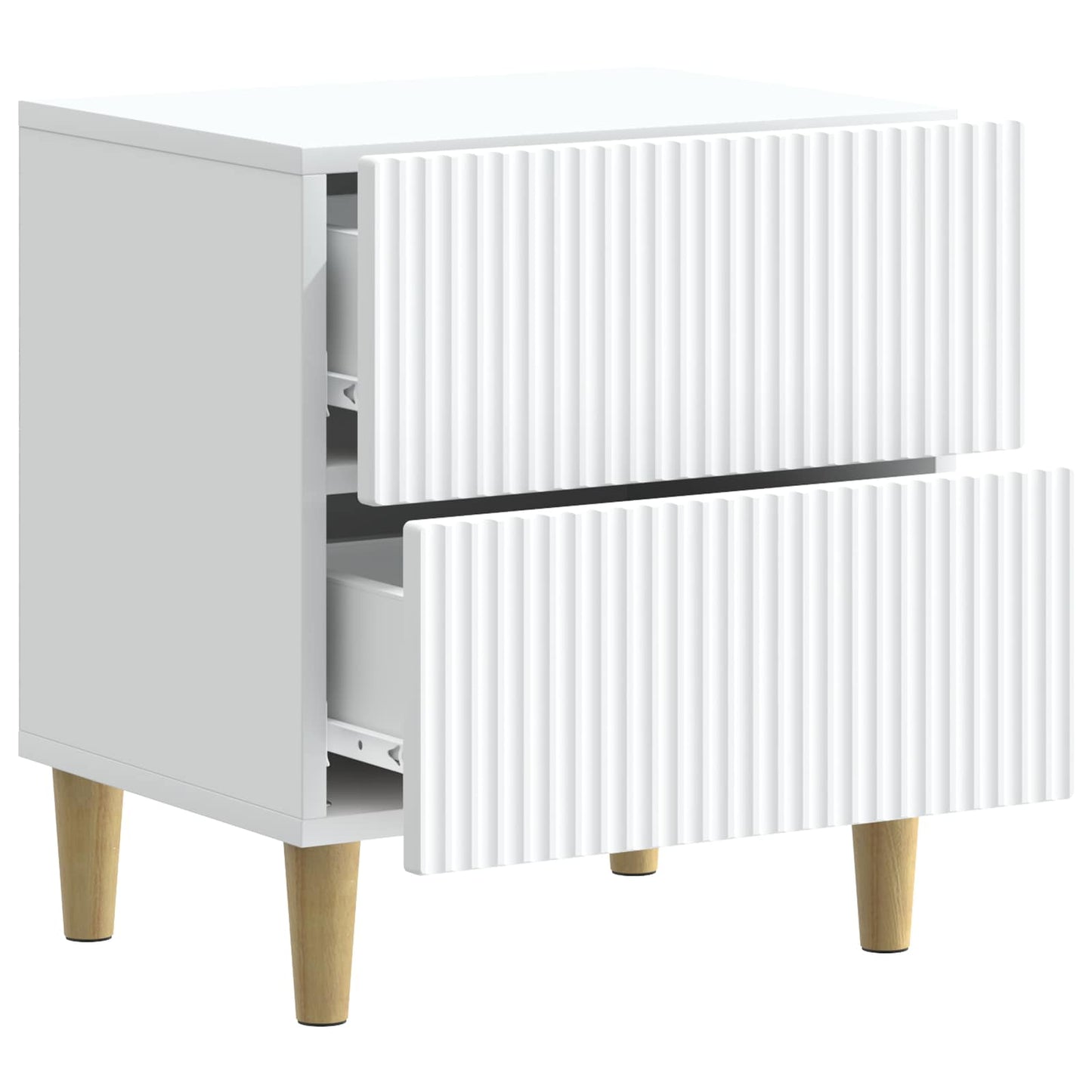 Bedside Cabinet 2 pcs White 43 x 34.5 x 48 cm Engineered Wood