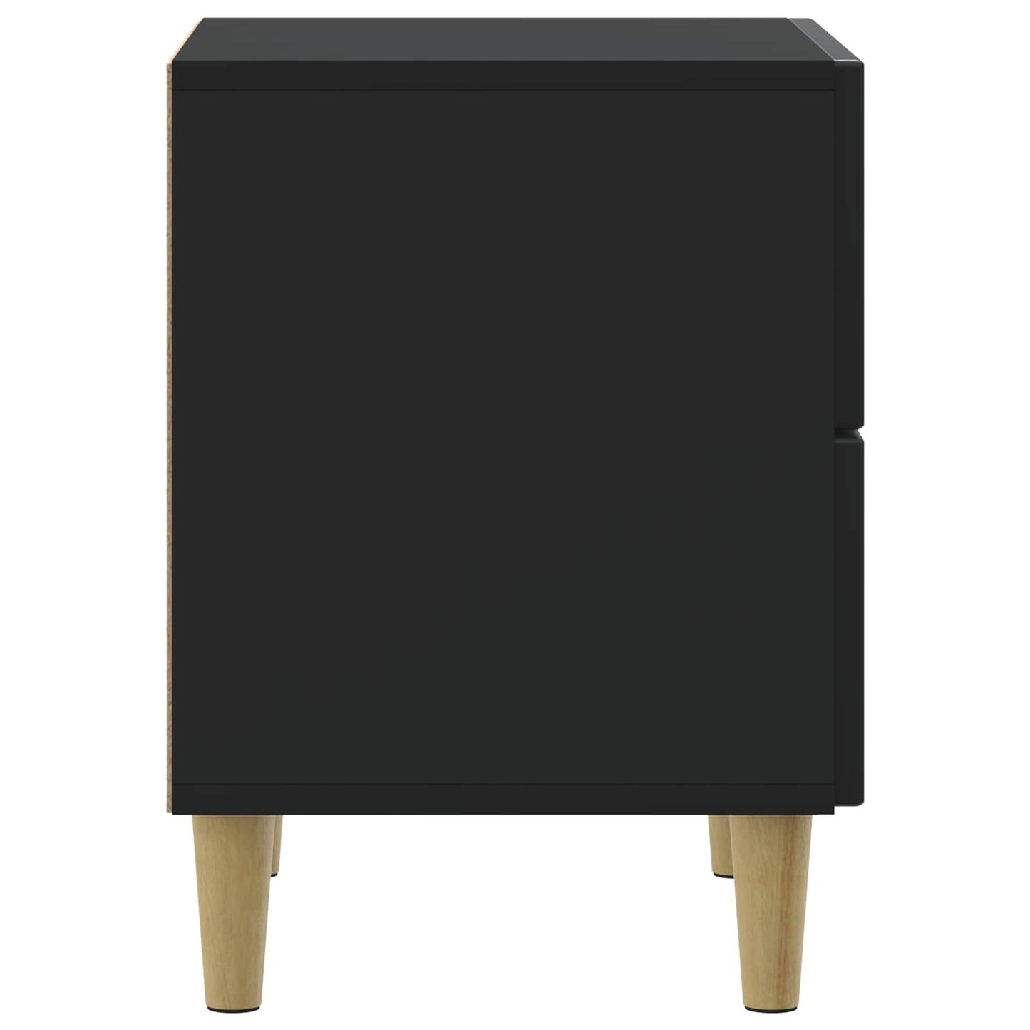 Bedside Cabinet Black 43 x 34.5 x 48 cm Engineered Wood