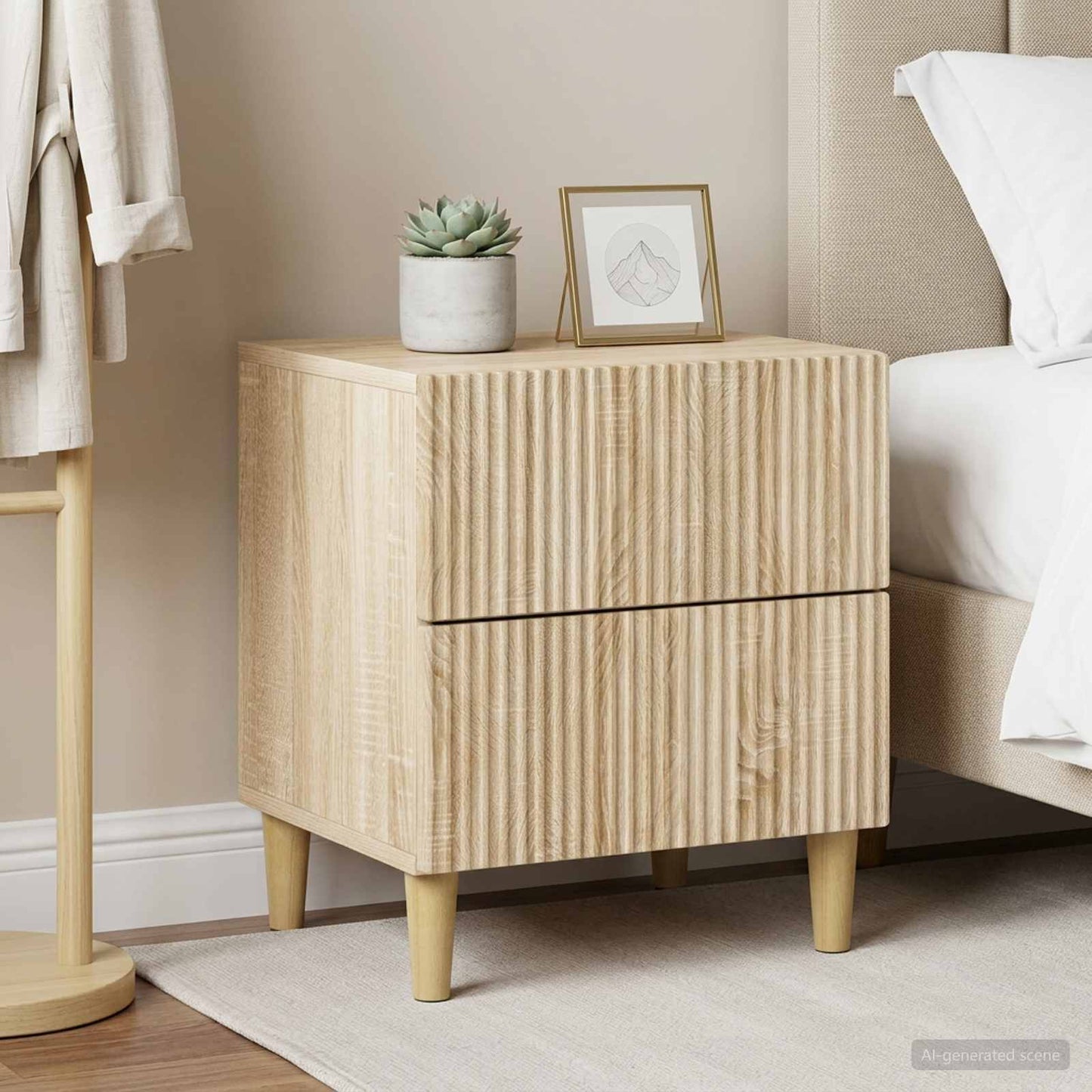 Bedside Cabinet with Drawer 2 pcs Sonoma Oak 43 x 34.5 x 48 cm