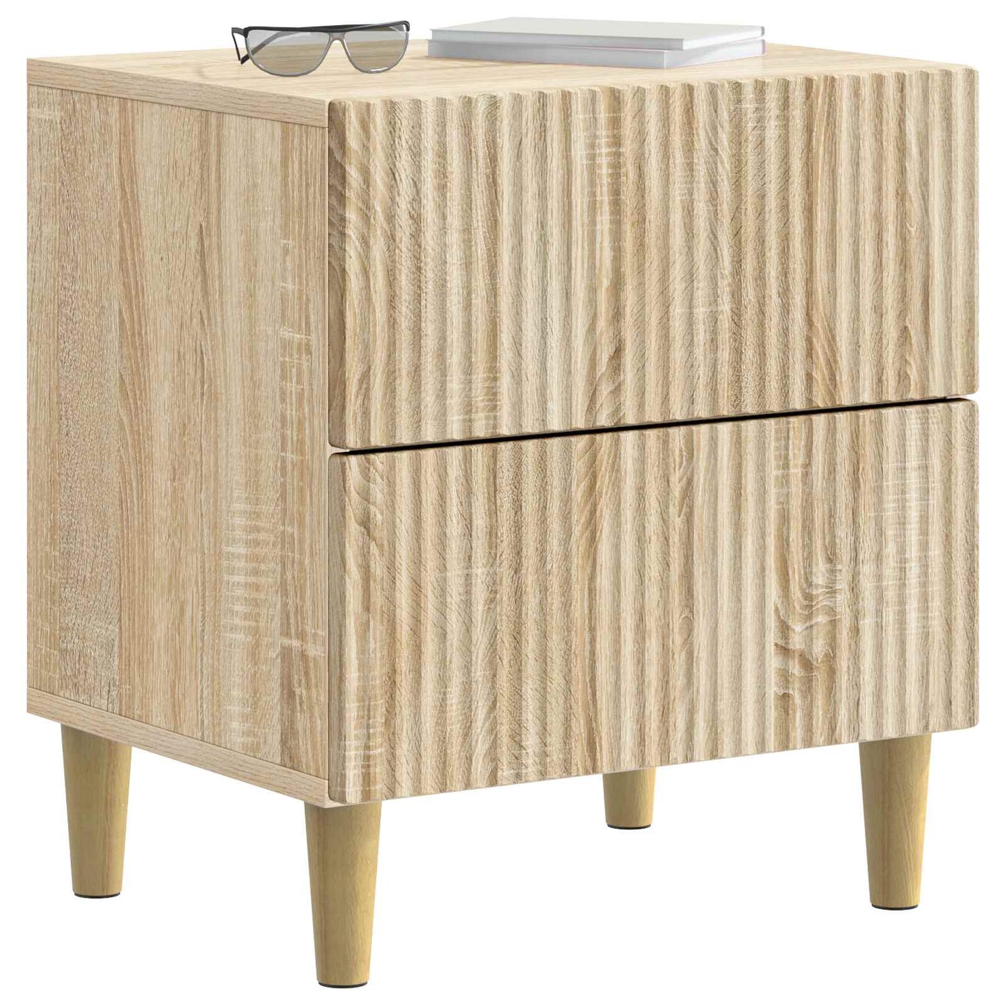 Bedside Cabinet with Drawer 2 pcs Sonoma Oak 43 x 34.5 x 48 cm