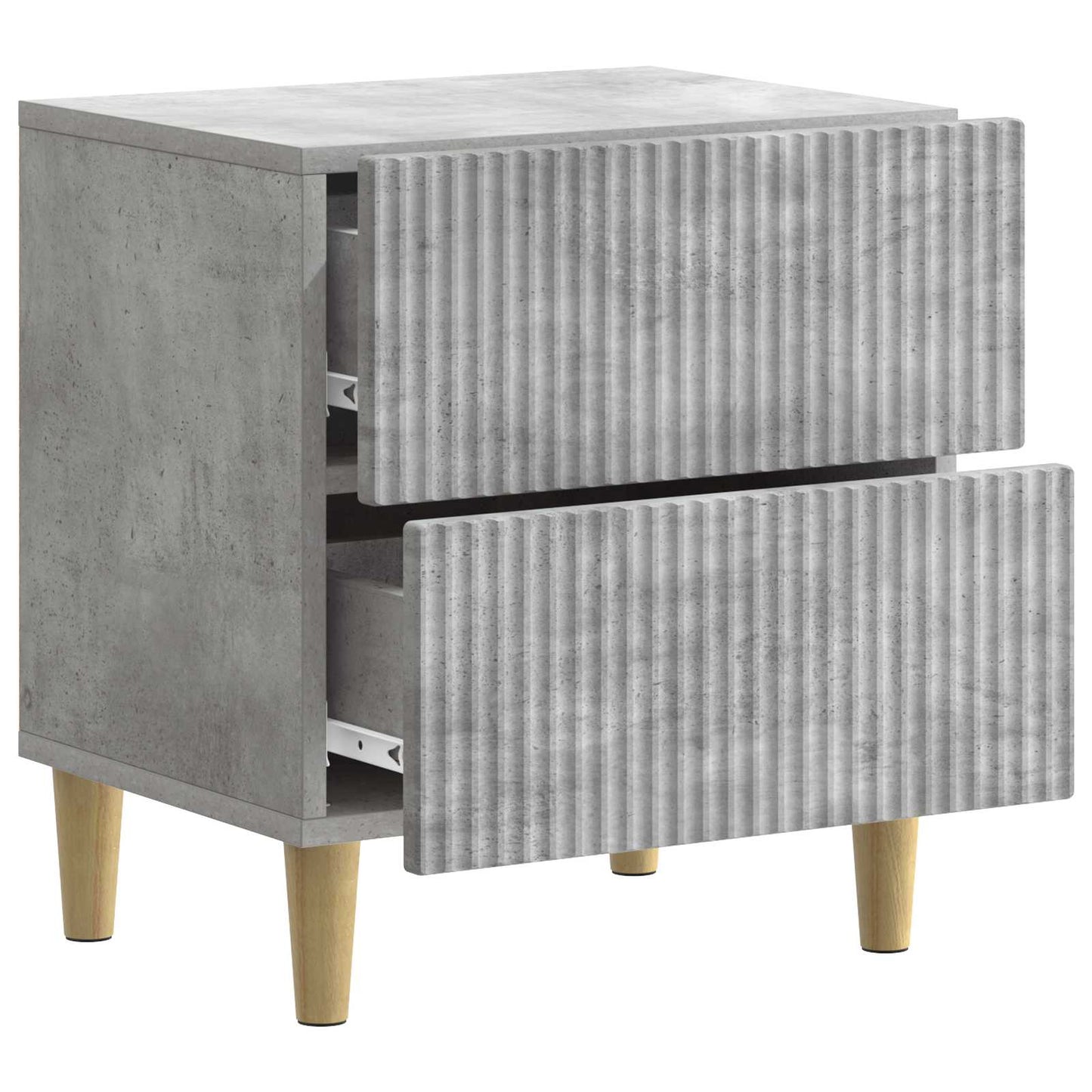 Bedside Cabinet 2 pcs Concrete Grey 43 x 34.5 x 48 cm