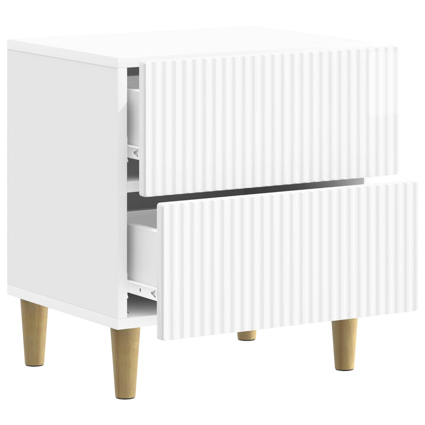 Bedside Cabinet with Drawer High Gloss White 43 x 34.5 x 48 cm