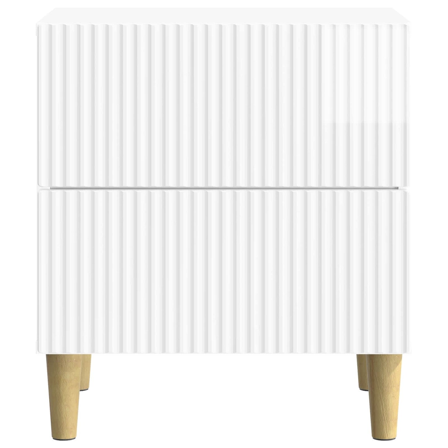 Bedside Cabinet with Drawer High Gloss White 43 x 34.5 x 48 cm