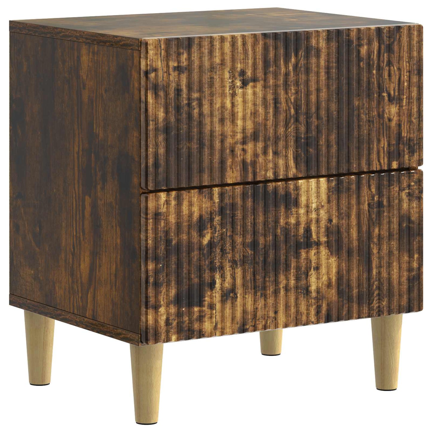 Bedside Cabinet with Drawer 2 pcs Smoked Oak 43 x 34.5 x 48 cm