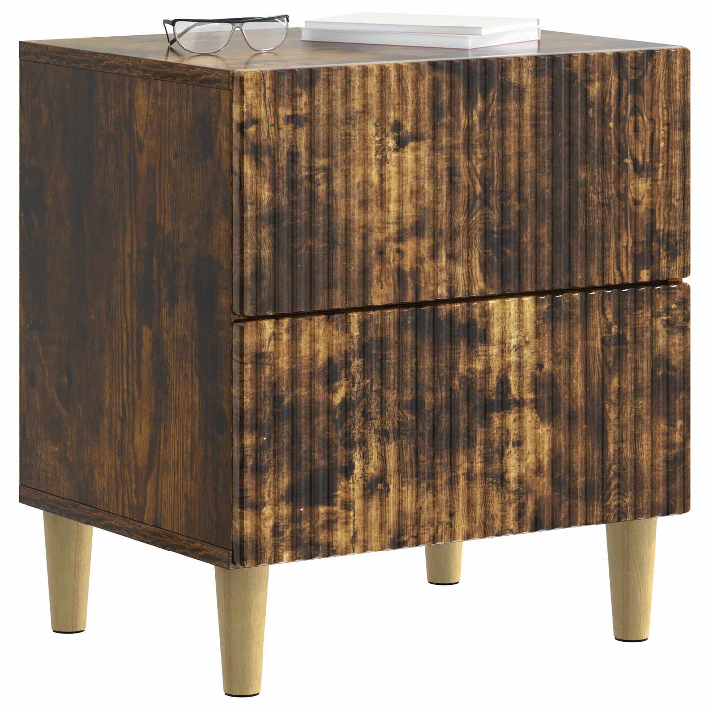 Bedside Cabinet 2 pcs Smoked Oak 43 x 34.5 x 48 cm