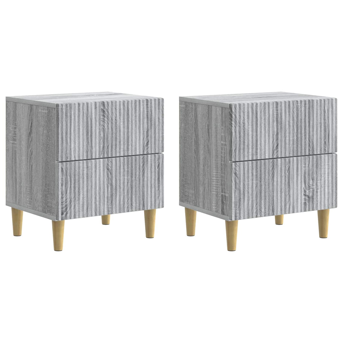 Bedside Cabinet with Drawer 2 pcs Grey Sonoma 43 x 34.5 x 48 cm