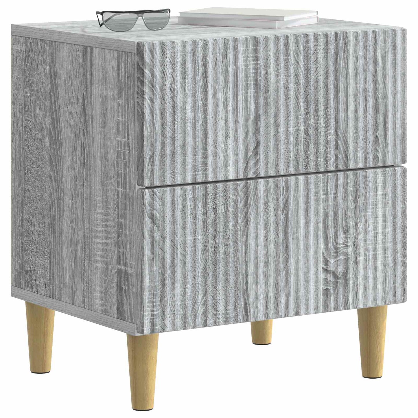 Bedside Cabinet with Drawer 2 pcs Grey Sonoma 43 x 34.5 x 48 cm