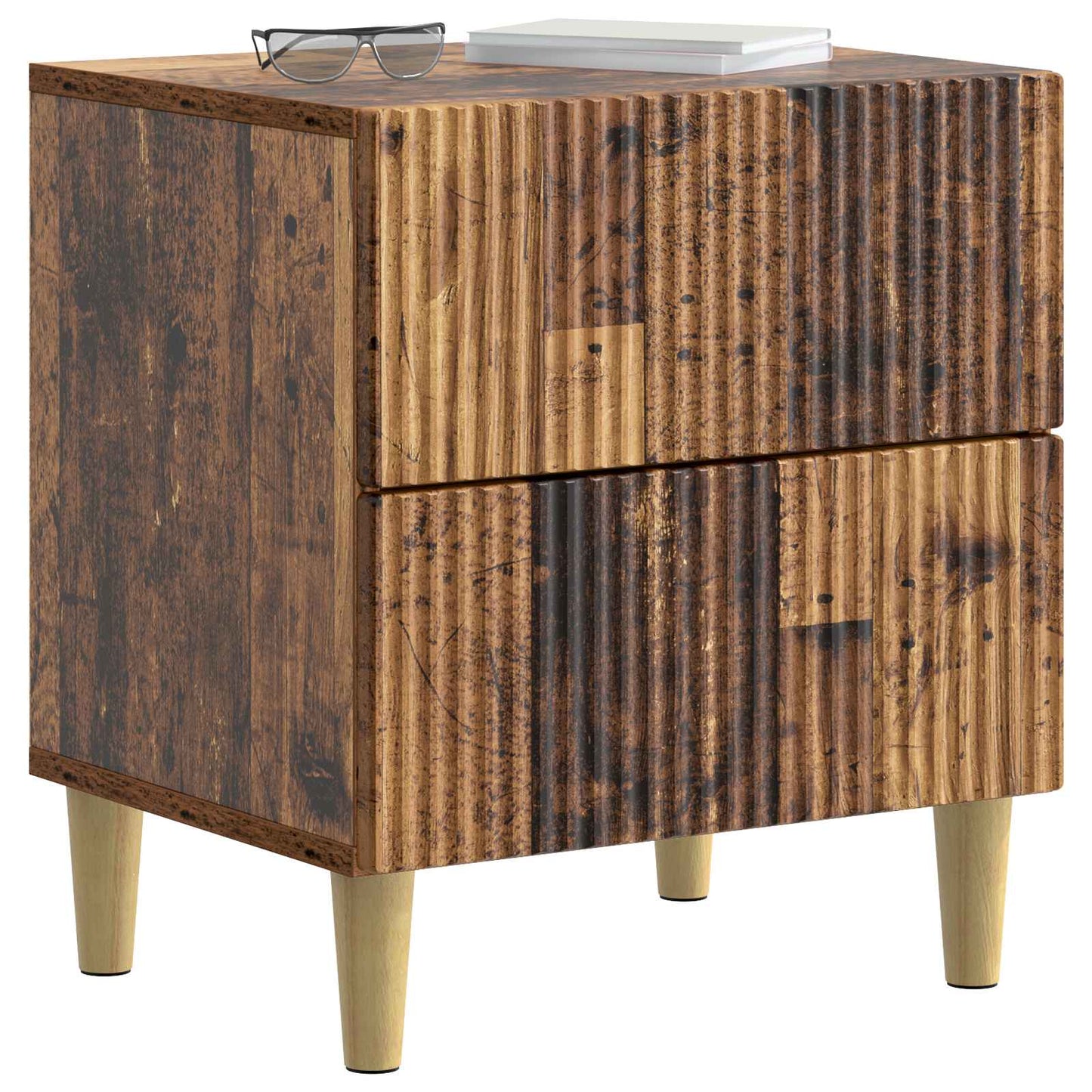 Bedside Cabinet Old Wood 43 x 34.5 x 48 cm Engineered Wood
