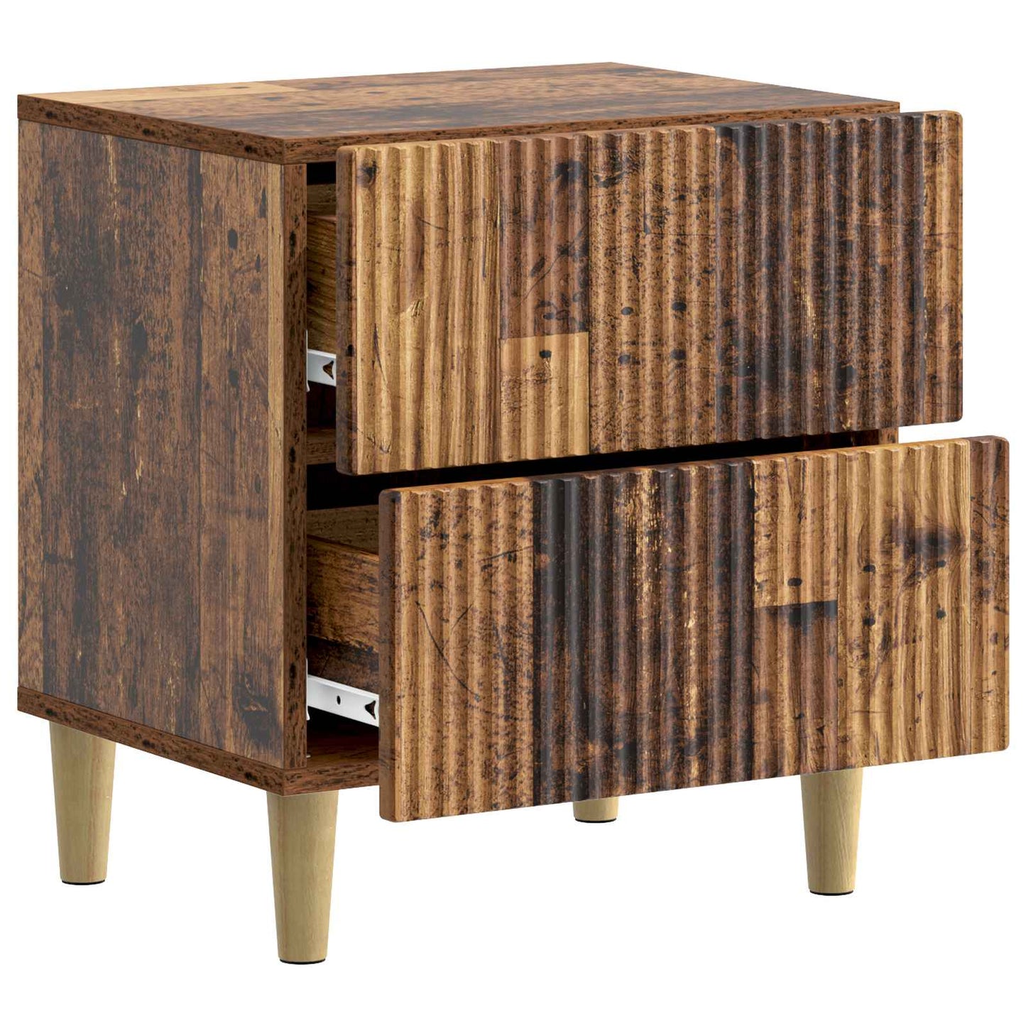 Bedside Cabinet 2 pcs Old Wood 43 x 34.5 x 48 cm