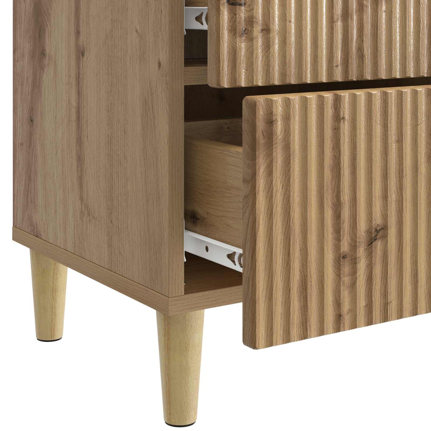 Bedside Cabinet with Drawer 2 pcs Artisan Oak 43 x 34.5 x 48 cm