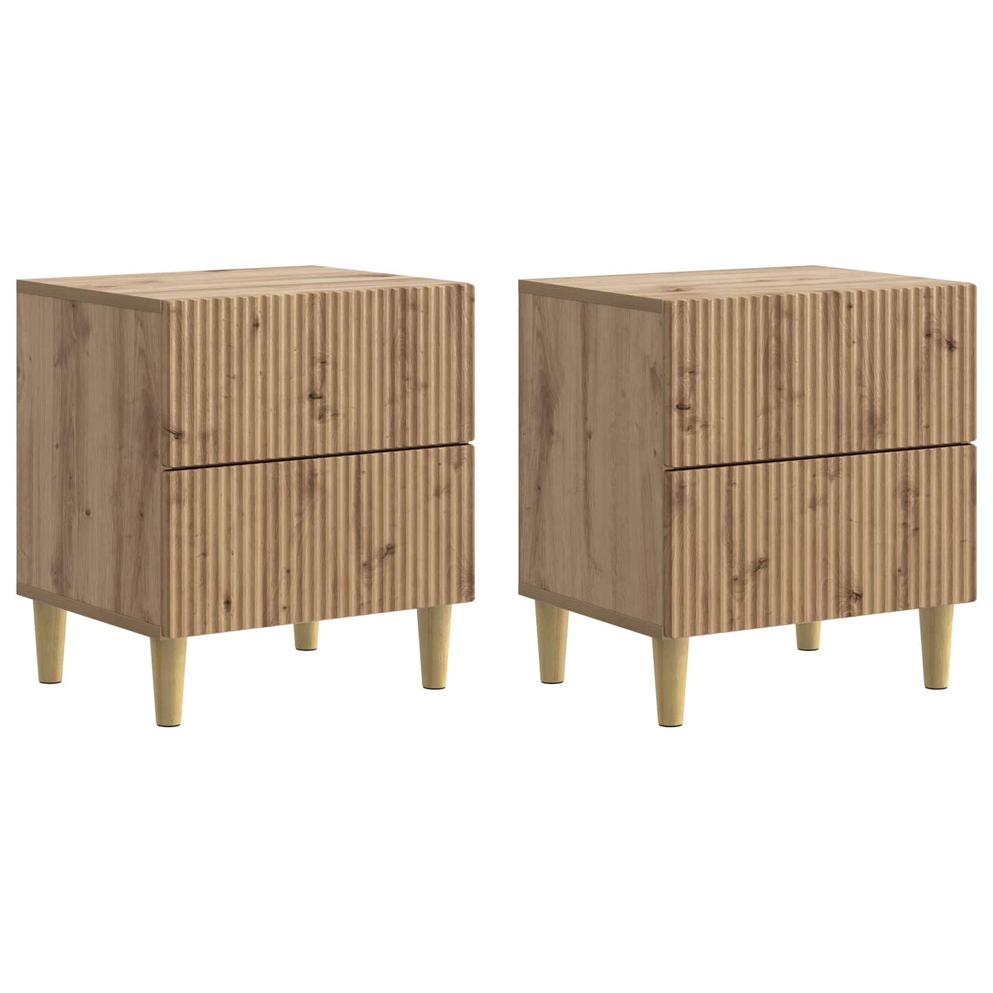 Bedside Cabinet with Drawer 2 pcs Artisan Oak 43 x 34.5 x 48 cm