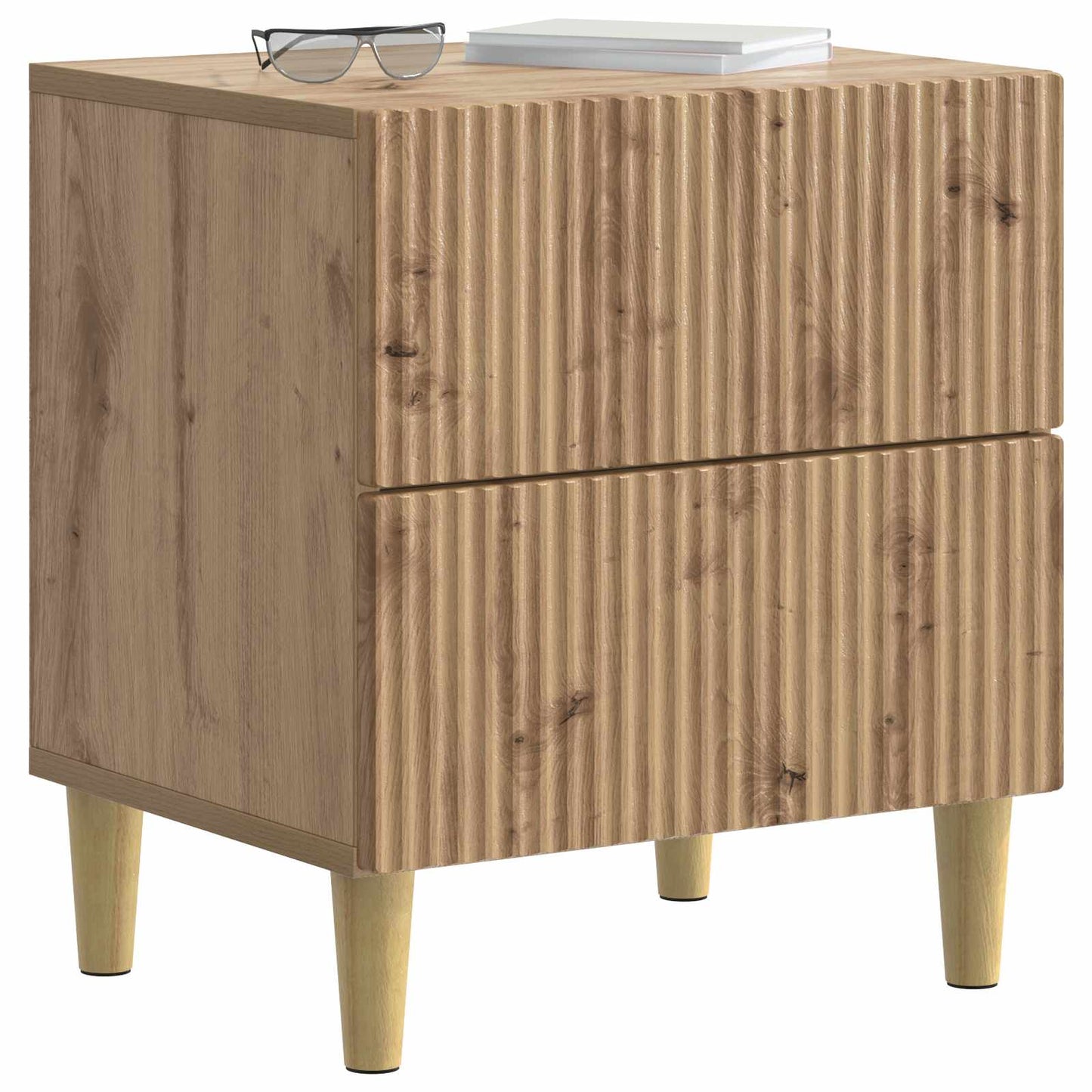 Bedside Cabinet with Drawer 2 pcs Artisan Oak 43 x 34.5 x 48 cm