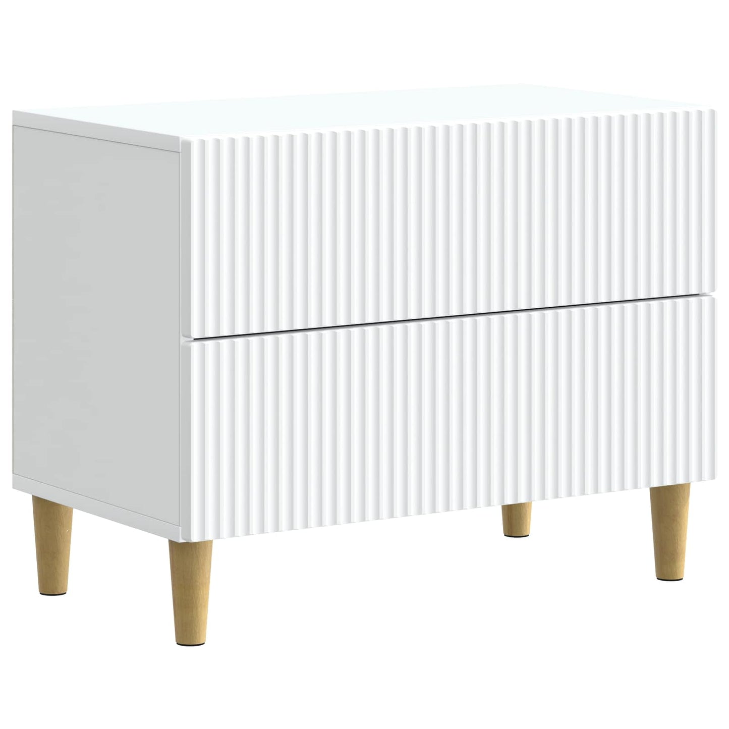 Bedside Cabinet White 62 x 34.5 x 48 cm Engineered Wood