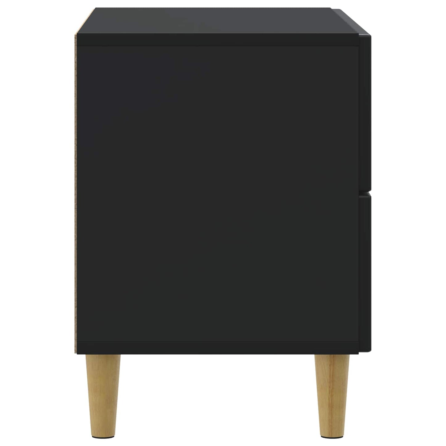 Bedside Cabinet Black 62 x 34.5 x 48 cm Engineered Wood