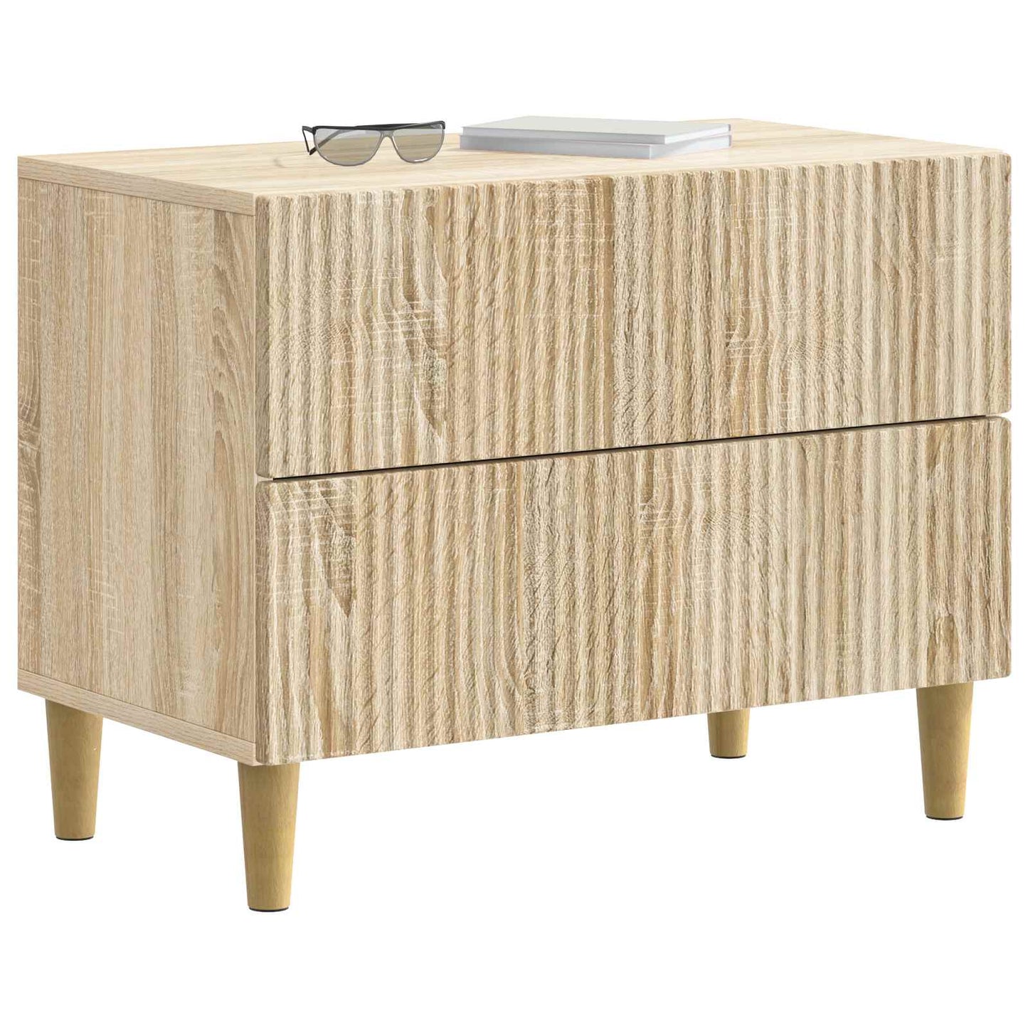 Bedside Cabinet Sonoma Oak 62 x 34.5 x 48 cm Engineered Wood