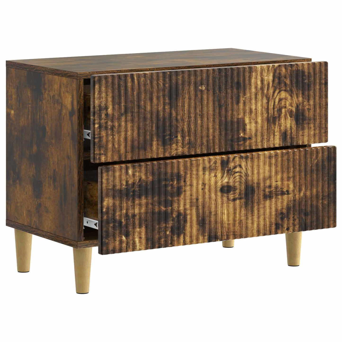 Bedside Cabinet Smoked Oak 62 x 34.5 x 48 cm Engineered Wood